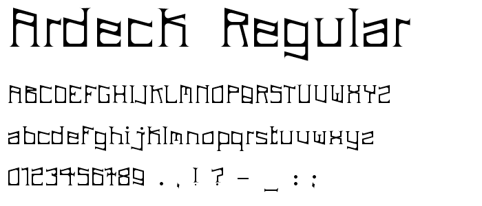 ArDeck Regular font